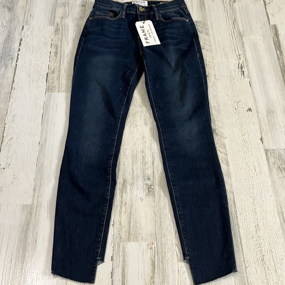 FRAME Le Skinny de Jeanne Cascade hem jeans size 26 NWT - Picture 3 of 10